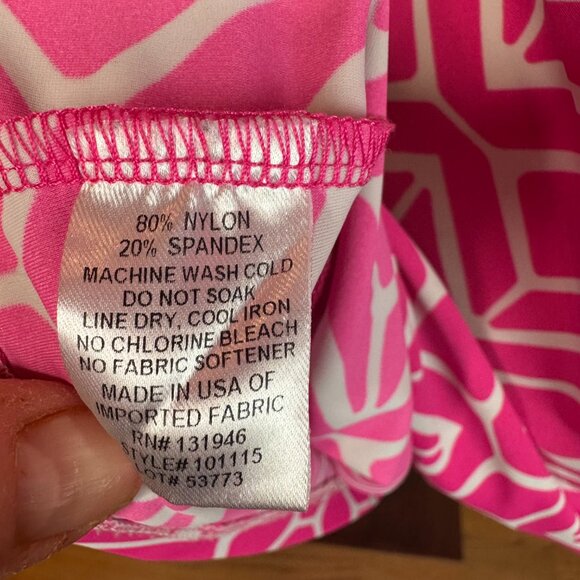 Jude Connally Lisa Jude Cloth Halter Keyhole Dress Sail Geo Sz L - Picture 10 of 14